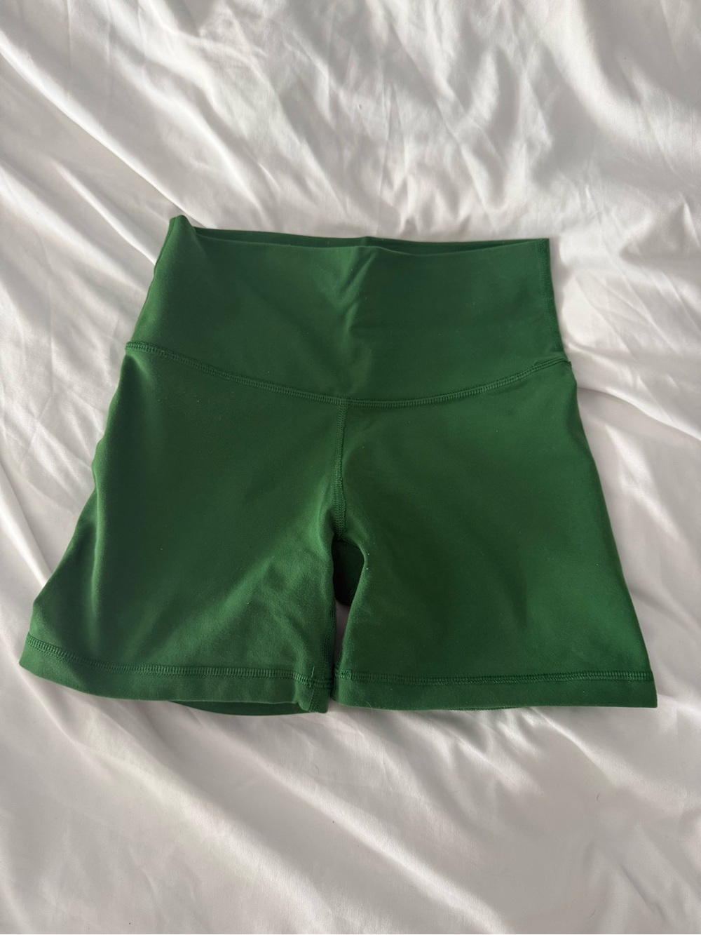 TNA High-Rise Emerald Green Bike Shorts